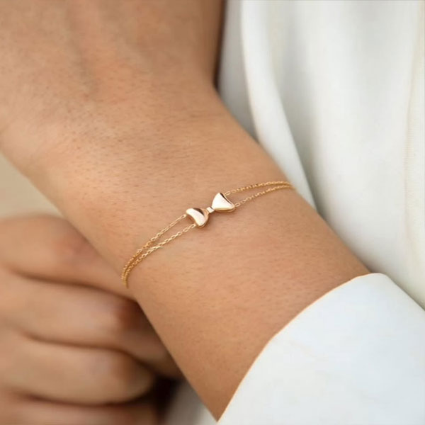 دستبند مینیمال طلا پاپیون