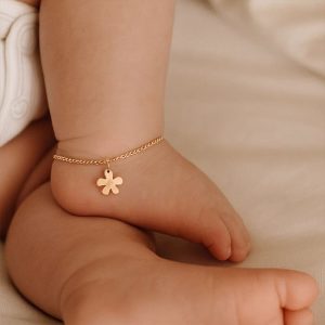 پابند گل طلا نوزاد