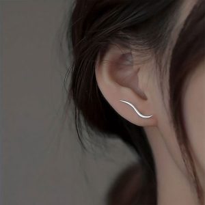 گوشواره موج طلا